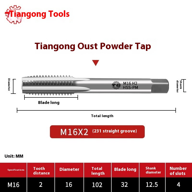 1097-Powder metallurgy machine taps stainless steel special taps straight groove spiral apex screw tip taps taps Shandong Denso Pricision Tools Co.,Ltd.